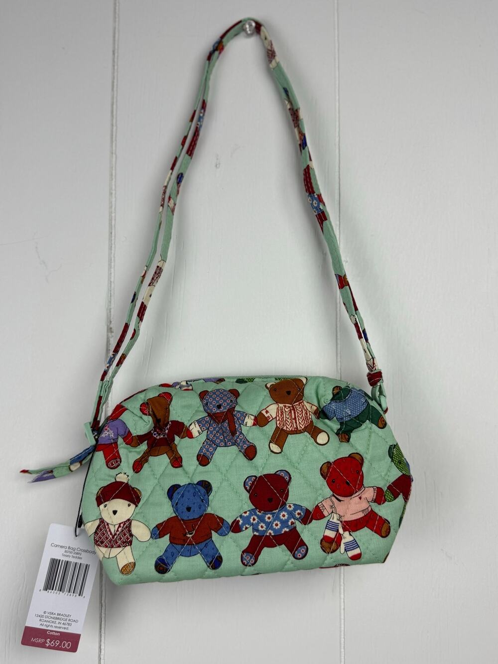 Vera Bradley Toasty Teddies Camera Bag Crossbody, NWT